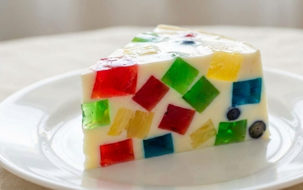 sobremesa de natal - gelatina colorida (mosaico)